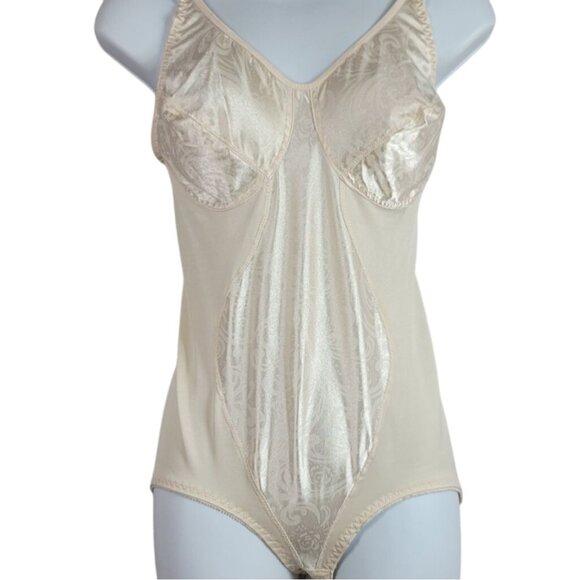 Lady Manhattan Girdle Tan 36D Shaper Adj Hook Eye Wirefree Style 5068 Vintage - Picture 3 of 8